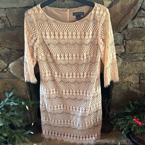 Jessica Howard Light Pink Lace Dress Size 14; Fully Lined ; Never Worn; NWOT